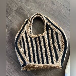 Nordstrom striped jute purse